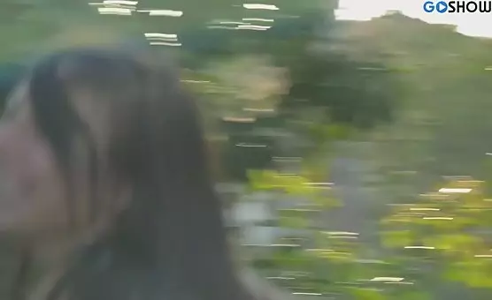 Brunette teases outdoors, passionate solo play